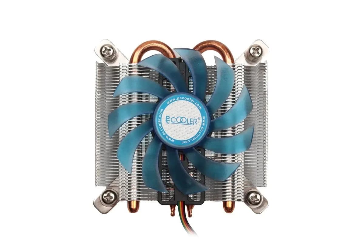 Кулер для процессора PCCooler S85, система охлаждения, blue Cooler for S1700/1200/115x/775, 1000-2700 rpm, 90W, 35CFM, 2 тепловые трубки, 1U for HTPC