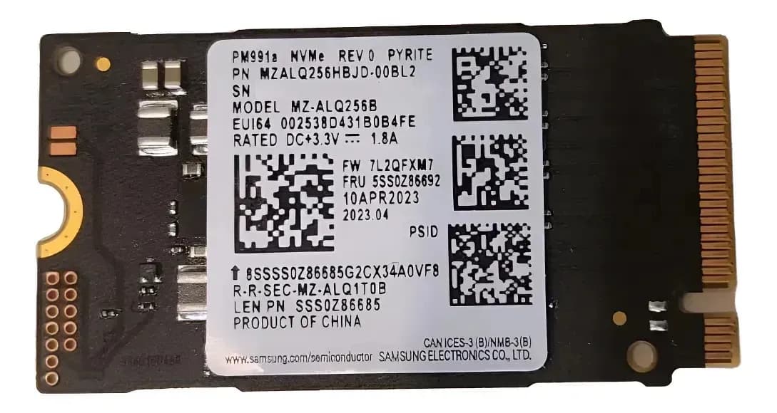 SSD SAMSUNG MZ-ALQ256B 256GB M.2 NVME PCIE 2242