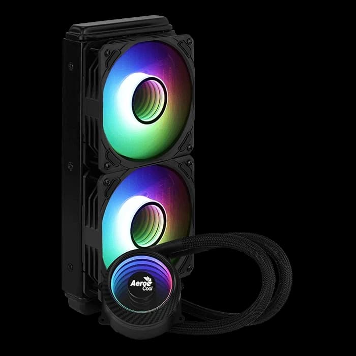 Система жидкостного охлаждения Aerocool Abyss L240R (280 Вт, 2*120 мм) чёрный