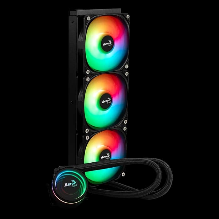 Система жидкостного охлаждения Aerocool Abyss L360R Digi (320 Вт, 3×120 мм) чёрный