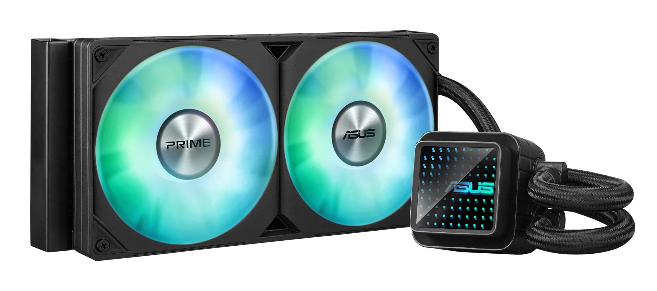 Система жидкостного охлаждения ASUS PRIME LC 240 ARGB, LGA1851/LGA1700/1200/115x/AM4/AM5,TDP 280W, Water block dimention:65.1 x 60.58 x 68.5 mm, 600 - 2200 RPM +/- 10%, 2x(120 x 120 x 25 mm), 75.7 CFM, 34 dB