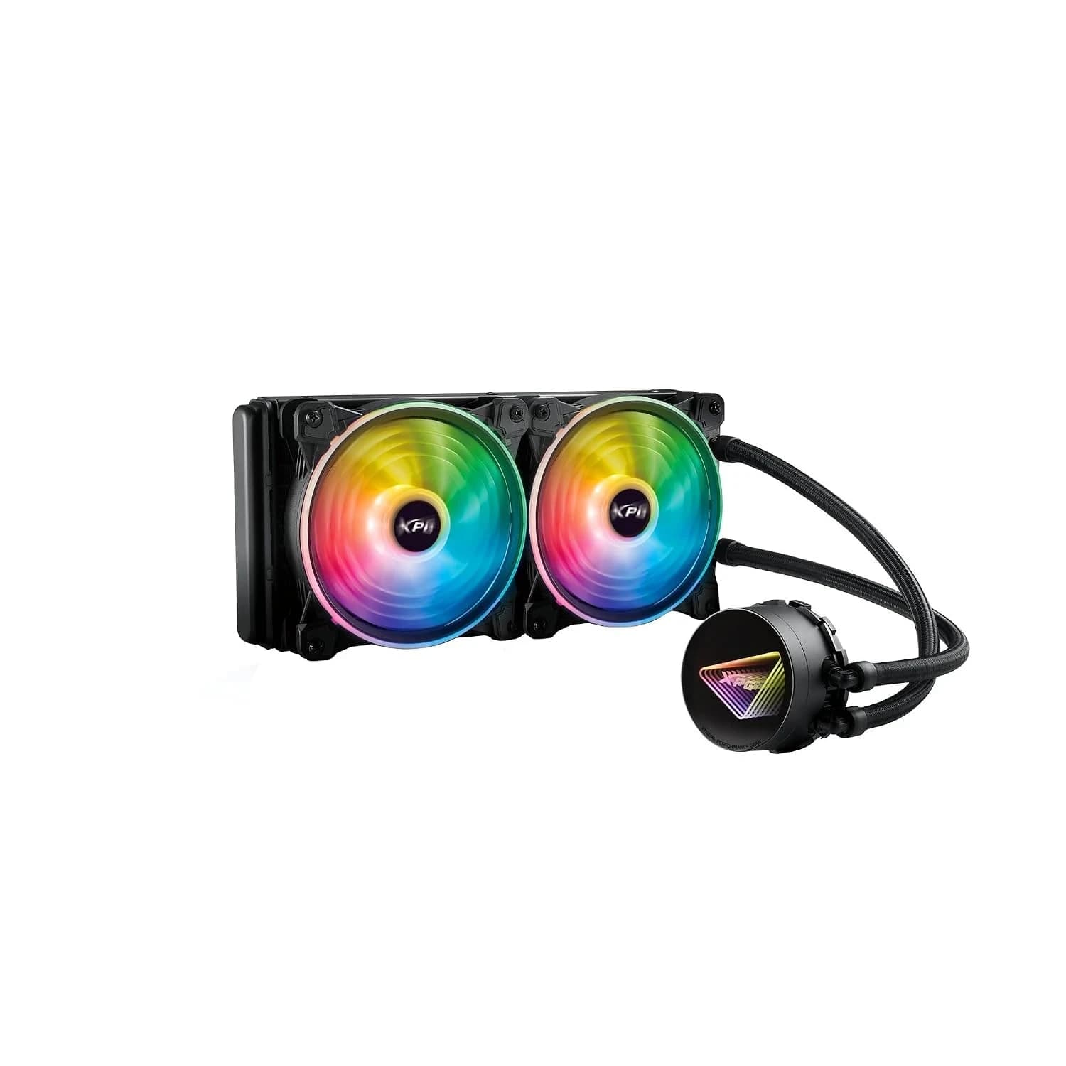 Система жидкостного охлаждения XPG Levantex 240 Intel LGA1700,1200,115x и AMD AM5,AM4,TDP 250W, 2x120 ARGB,600-2000 RPM±10%,61.5 CFM,18.17 dB(A),4pin PWM,272x121x27мм,черный [LEVANTEX240-BKCWW]