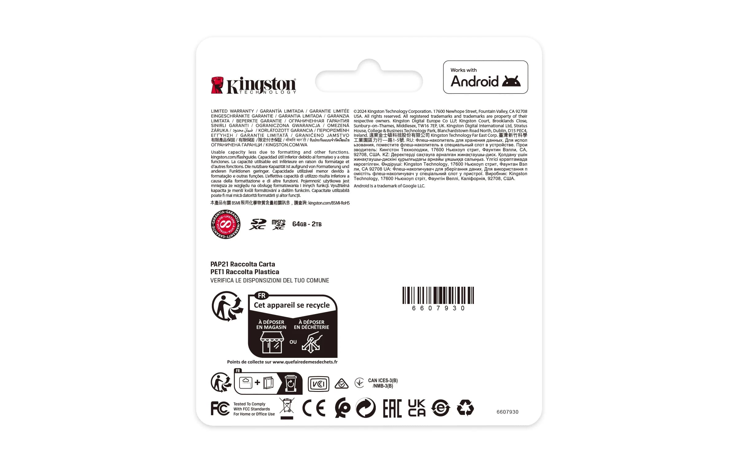 Карта памяти Secure Digital Card Kingston 128GB Canvas Select Plus U3/V30 [SDS3/128GB]