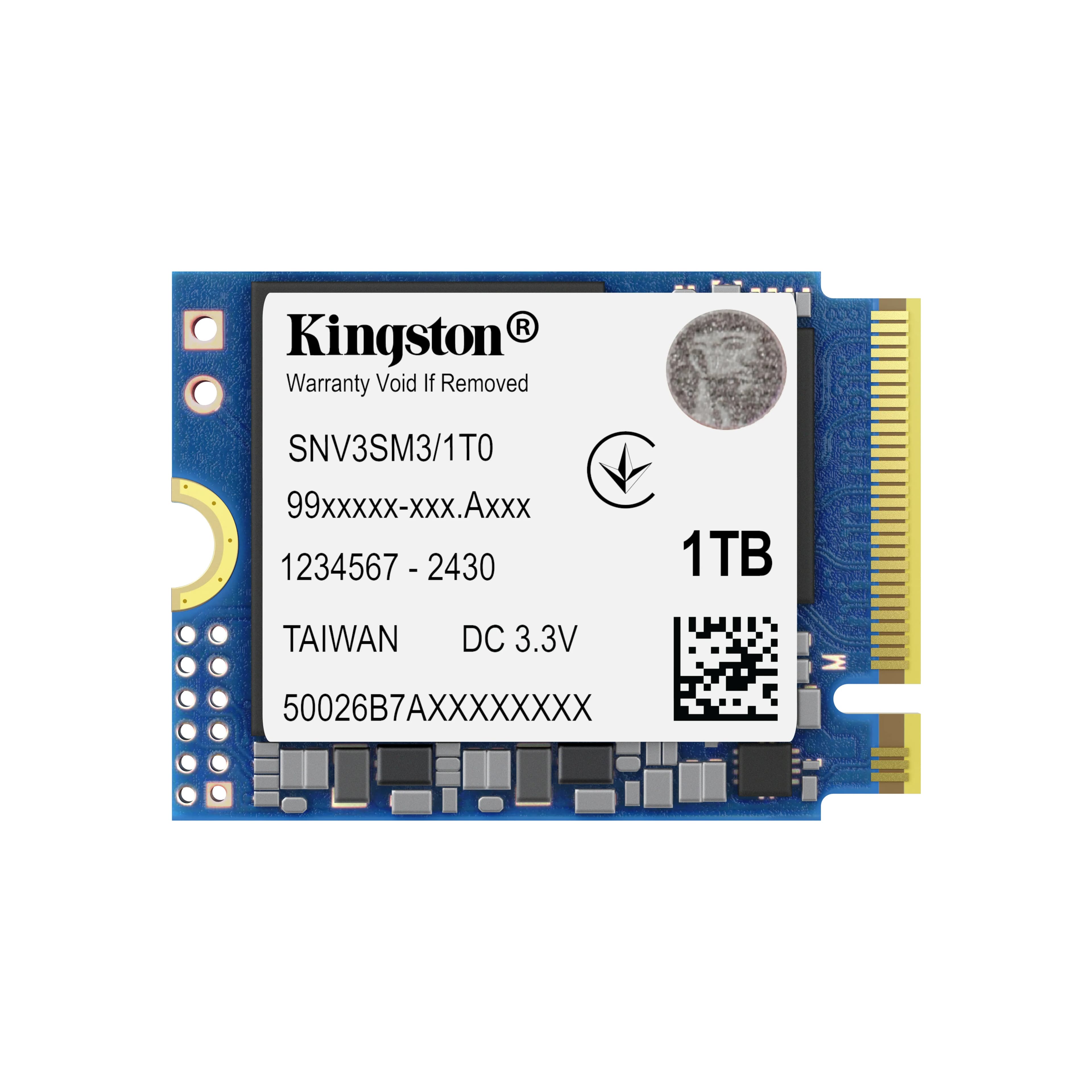 Твердотельный накопитель SSD 1000GB Kingston Digital Ships NV3 PCIe 4.0 x4 NVMe M.2 2230 NVMe Read/Write up 6000/4000MB/s [SNV3SM3/1T0]