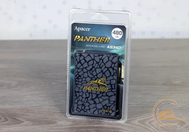 Твердотельный накопитель SSD 480GB Apacer AS340 Panther, SATAIII, Read/Write up 550/520MB/s [AP480GAS340G-1]