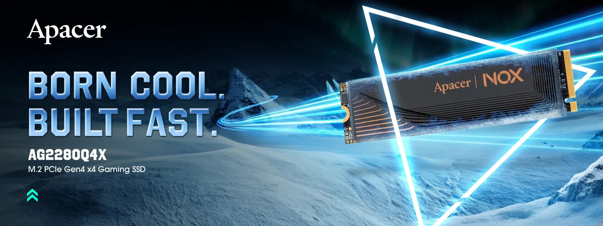 Твердотельный накопитель SSD 4TB Apacer 2280M M.2 PCI-E Gen4 x4, Read/Write up 7400/7000MB/s [AP4TBAS2280Q4U-1]