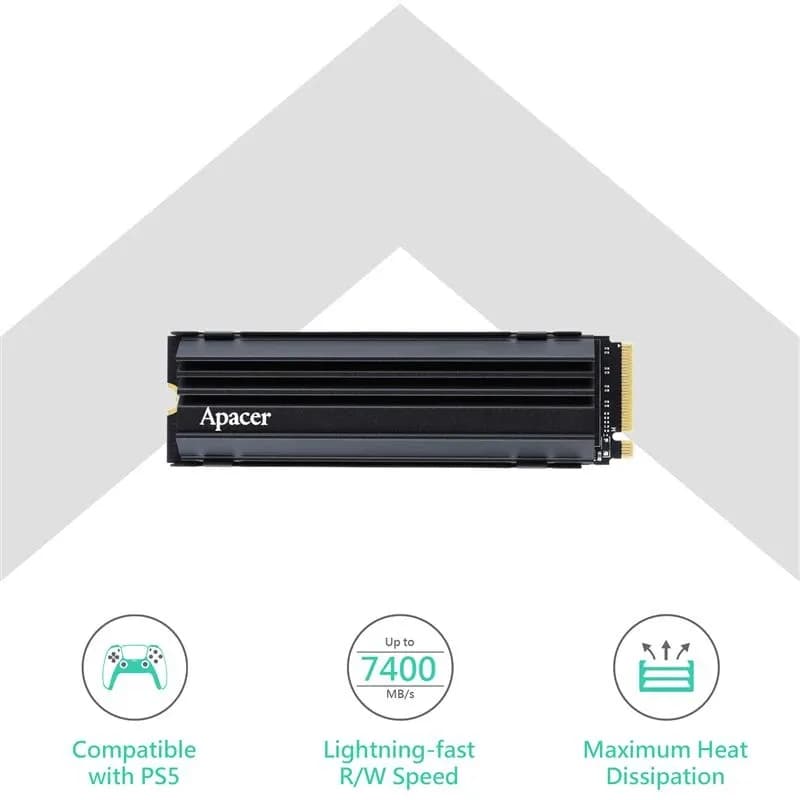 Твердотельный накопитель SSD 4TB Apacer 2280M M.2 PCI-E Gen4 x4, Read/Write up 7400/7000MB/s [AP4TBAS2280Q4U-1]
