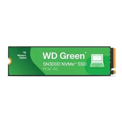 Твердотельный накопитель SSD 500GB Western Digital WD Green SN3000 M.2 2280, PCIe Gen4 x4, Read/Write up 5000/4100MB/s [WDS500G4G0E]