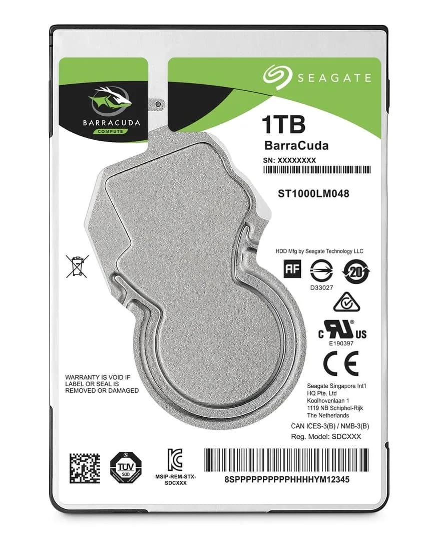 Seagate 1TB 5400 128MB SATA Notebook Hard Disk SLIM