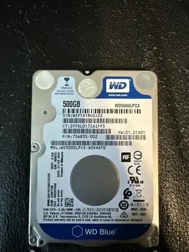 Жесткий диск для ноутбука 500GB 5400rpm Western Digital Blue SATA-S