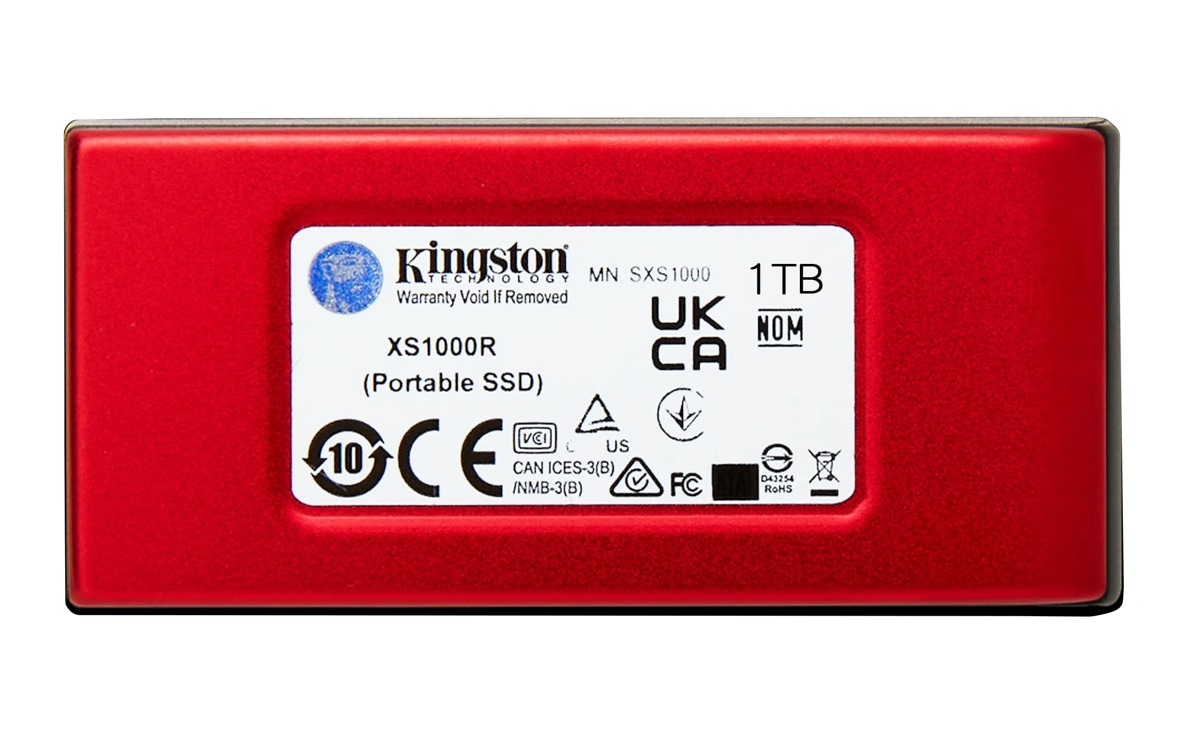 Внешний твердотельный накопитель SSD 1000GB Kingston XS1000 Red Read/Write up 1050/1000MB/s USB3.2 [SXS1000R/1000G]