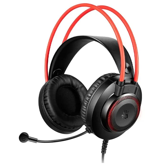 Наушники с микрофоном A4Tech Bloody G200, Black/Red, 20-20000Ghz, 100dB, 44dB(mic), mini jack 3.5 mm, 2m
