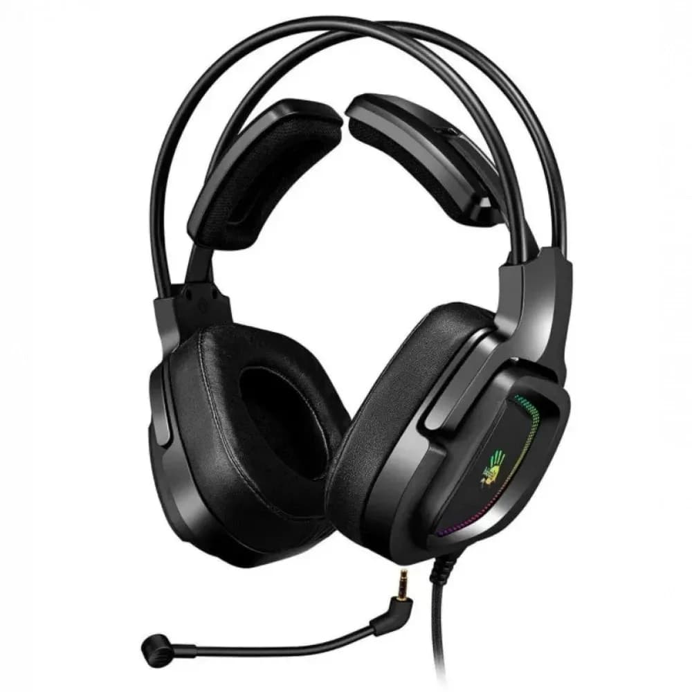 Наушники с микрофоном A4Tech Bloody G575P, Дуговые, 3.5mm MiniJack +USB, 20Hz-20kHz, 105dB/-44dB, Длина кабеля 2 м, стереозвук, Черный