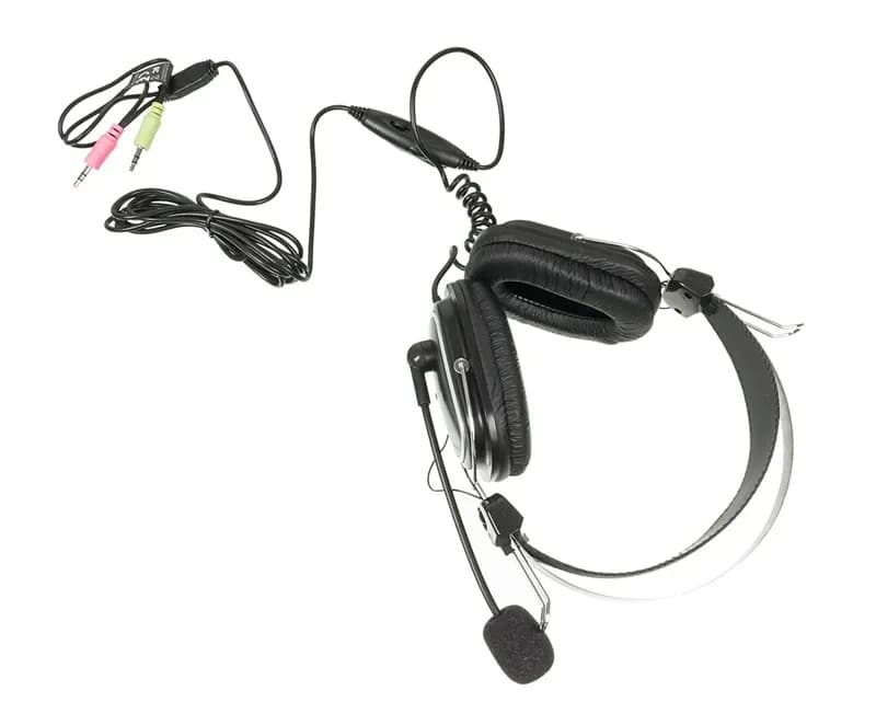 Наушники с микрофоном A4Tech HS-50, Black, 20-20000Ghz, 97dB, 2 x mini jack 3.5 mm, 40mm, 2m