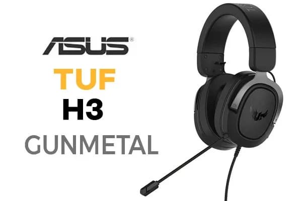 Наушники с микрофоном ASUS TUF GAMING H3 GUN METAL 20-20KHz, -40dB, 32Ohm, 2x1.3m