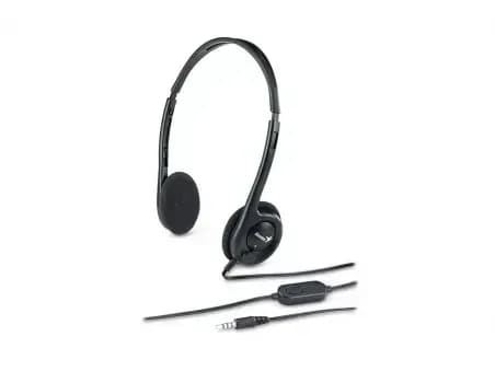 Наушники с микрофоном Genius HS-200C , Дуговые, Two 3.5 mm jacks, 20Hz-20kHz, 105dB, 32ohm, Длина кабеля 1,5 м, Черный + Single Jack Cable