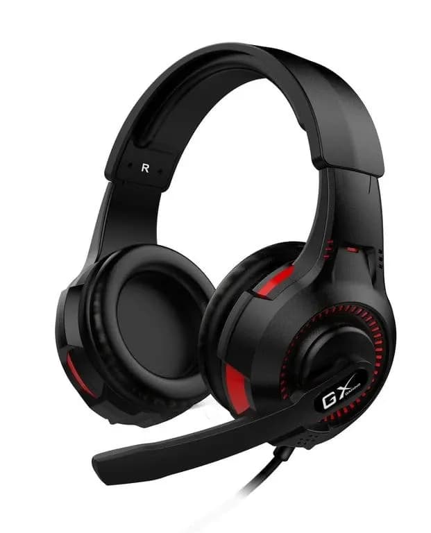 Наушники с микрофоном Genius HS-G600V, Дуговые, 2 x mini jack 3.5 mm, 20Hz-20kHz, 117dB/-54dB, длина кабеля 1.8 м, Черный