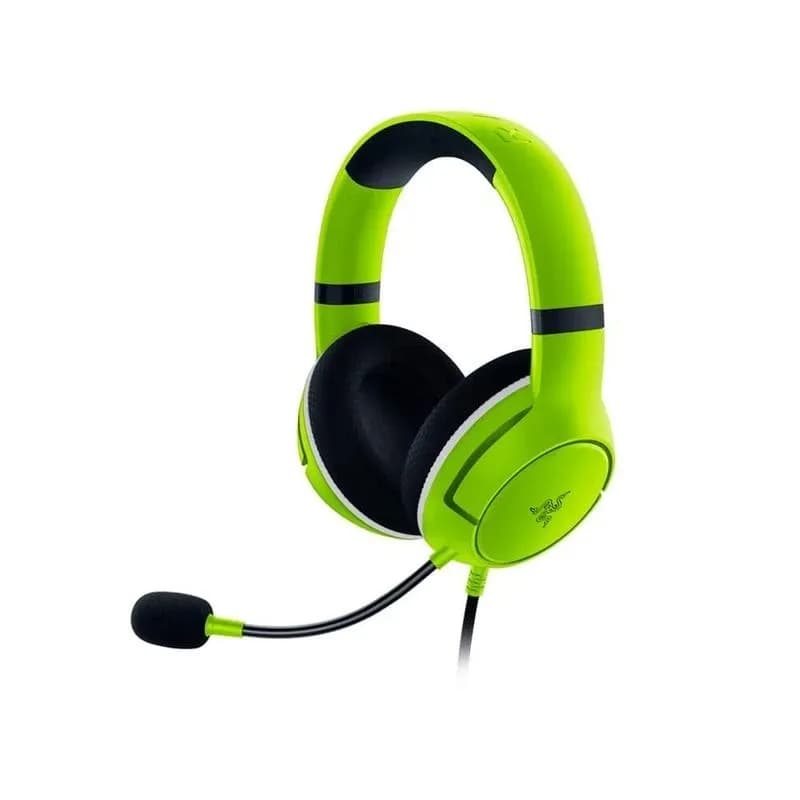 Наушники с микрофоном Razer Kaira X for PC игр. гарнитура, микрофон поворотный гибкий, динам. 50 мм,излучатели Raze TriForce диам.50 мм для высоч. кач.звука,20Гц–20 кГц, чувств. микрофона при 1 кГц:-42±3 дБ, 3,5 мм (mini jack), салат. [RZ04-03970600-R3