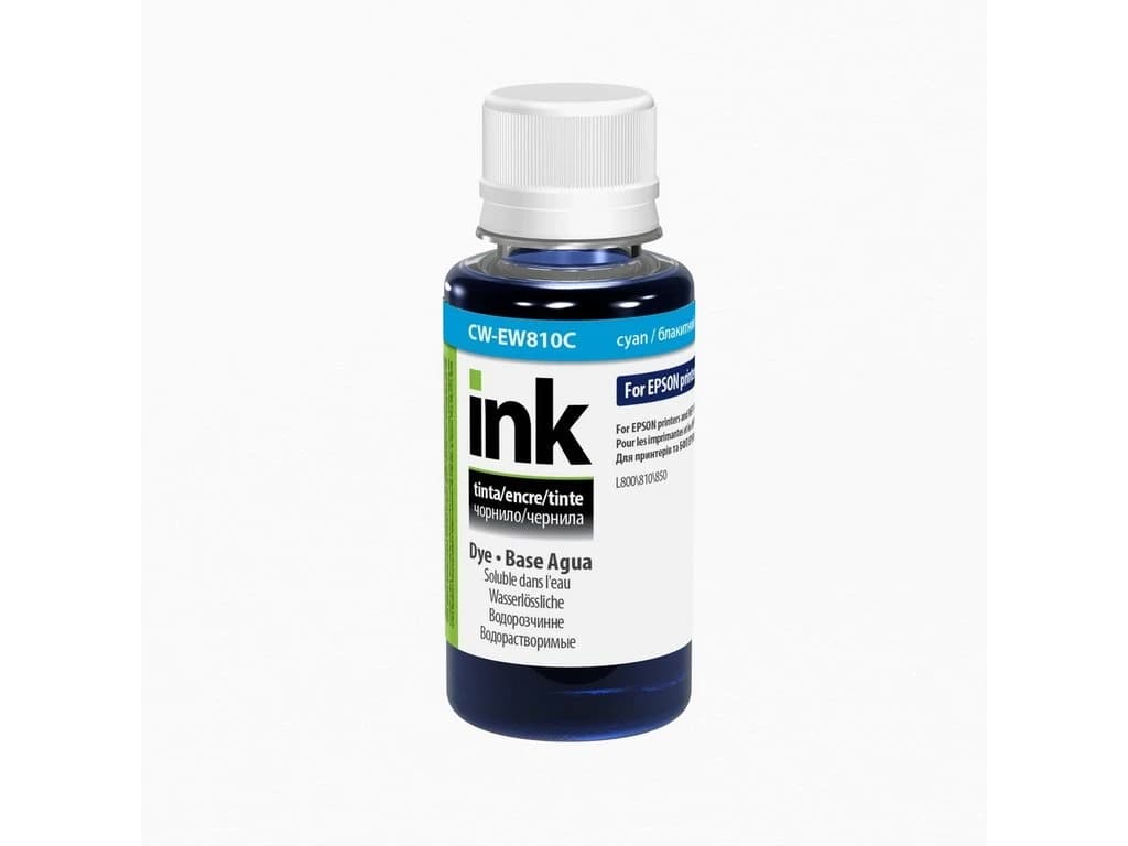Чернила Ink Epson Cyan (100ml) для всех моделей со встроенными и отдельными СНПЧ Epson L800/ L805/ L850/L222/L1300/L1800