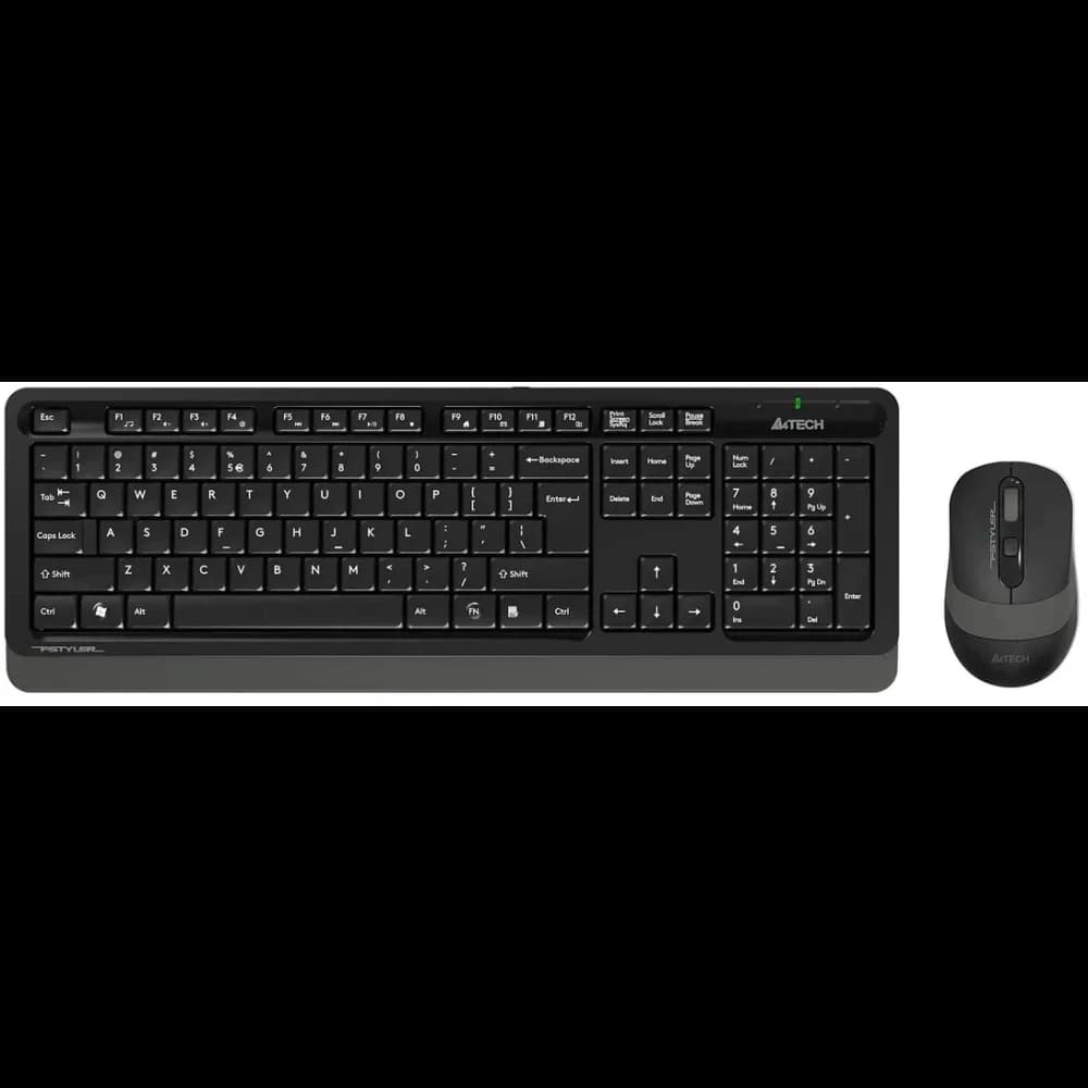 Беспроводная клавиатура + мышь A4TECH FSTYLER FG1010S-Gray, мембранная, 104btns, 2000dpi, 4btns, USB, Серый