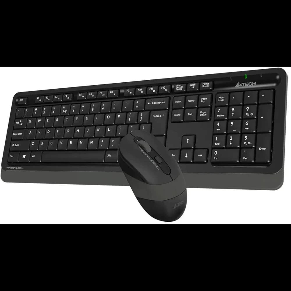 Беспроводная клавиатура + мышь A4TECH FSTYLER FG1010S-Gray, мембранная, 104btns, 2000dpi, 4btns, USB, Серый
