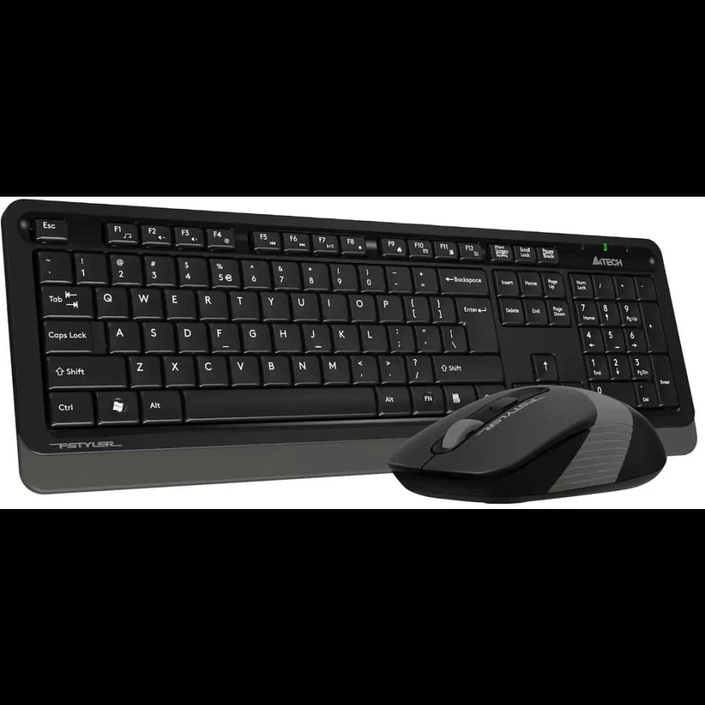 Беспроводная клавиатура + мышь A4TECH FSTYLER FG1010S-Gray, мембранная, 104btns, 2000dpi, 4btns, USB, Серый