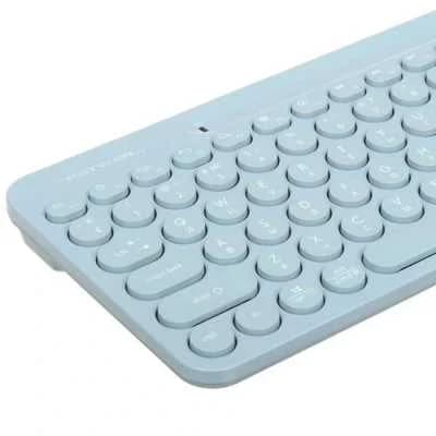 Беспроводная клавиатура+мышь A4tech Fstyler FG3200 Air 2 Blue мембранная, 86 клв, ANSI, оптическая, светодиодная, 1200 dpi, 15м, адаптер Type-C, USB ресивер