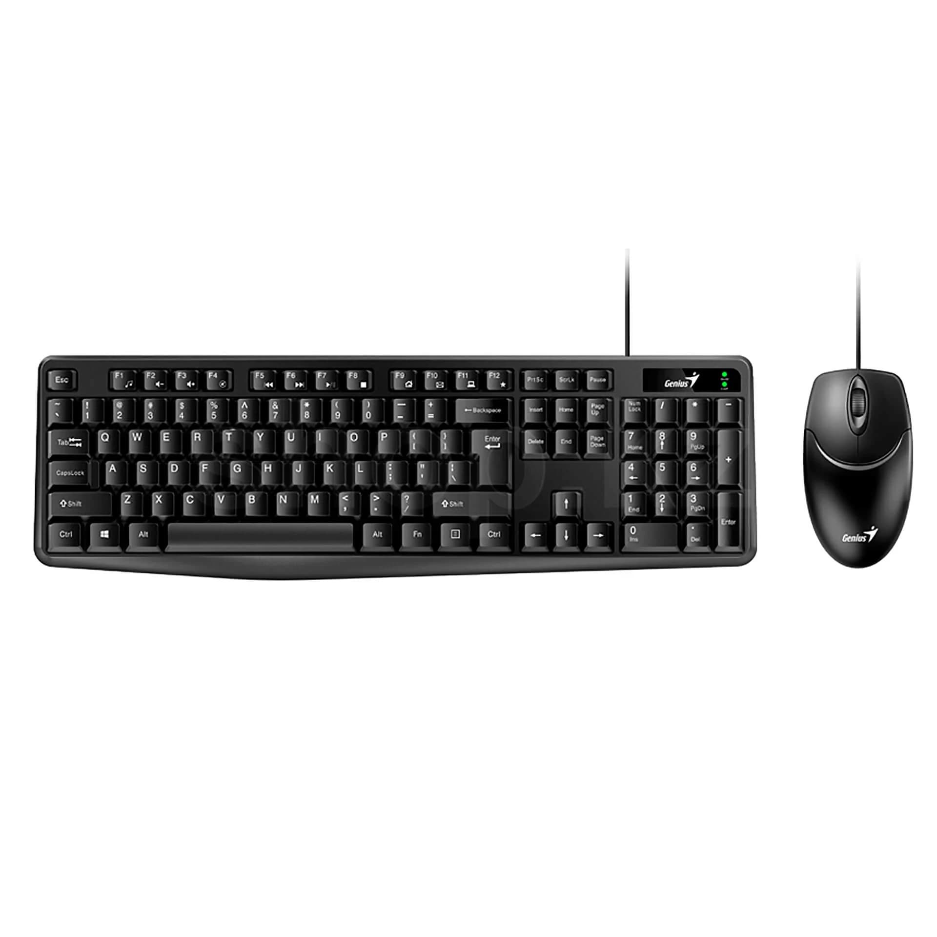 Комплект клавиатура и мышь Genius KM-170 (USB, мембранная, 1000 dpi) чёрный