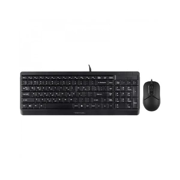 Комплект клавиатура и мышь A4Tech Fstyler F1512S (1200 dpi, 104 клавиши, 1.5 м) чёрный