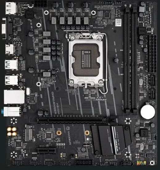 Матплата MAXSUN Challenger H610M-H, LGA1700, Intel H610, 2xDDR4 PC25600, 1xPCI-E16X, 1xPCI-E1x, Sound8Ch, GBLAN, 3SATA+M.2, mATX, 4USB3.2+6USB2.0, HDMI