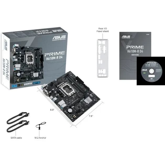 Матплата MAXSUN Challenger H610M-R V2, LGA1700, Intel H610, 2xDDR4 PC25600, 1xPCI-E16X, 1xPCI-E1x, Sound8Ch, GBLAN, 3SATA+M.2, mATX, 4USB3.2+6USB2.0, VGA, HDMI