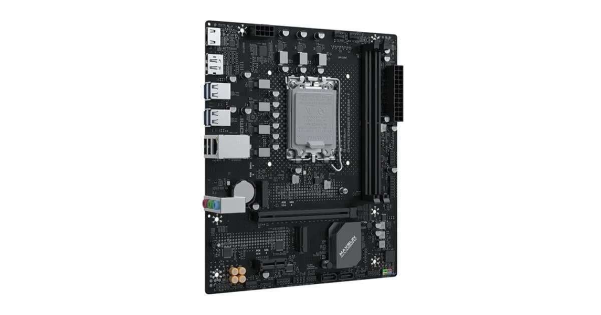 Матплата MAXSUN MS-Challenger B860M-F, LGA1851, Intel B860, 2xDDR5, 1xPCI-E 5.0x16, 1xPCI-E 1.0x1, Sound8Ch, GLAN, 2SATA+2M.2, RAID, mATX, 6USB3.2+4USB2.0, HDMI, DP