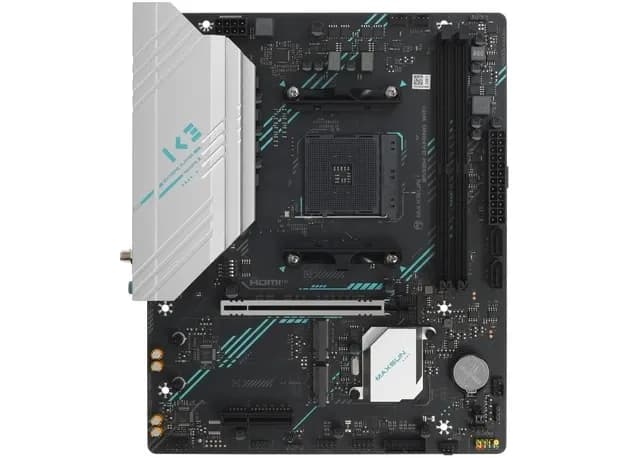 Материнская плата AM4 MAXSUN MS-B550M GAMING WIFI, AMD AM4, AMD B550, 2xDDR4 PC25600, 1xPCI 4.0x16, 1xPCI 3.0x4, 1xPCI 3.0x1, 2SATA+M2.2 Slot, Sound7Ch, GLAN, mATX, 4xUSB5G+8USB2.0, HDMI, DP