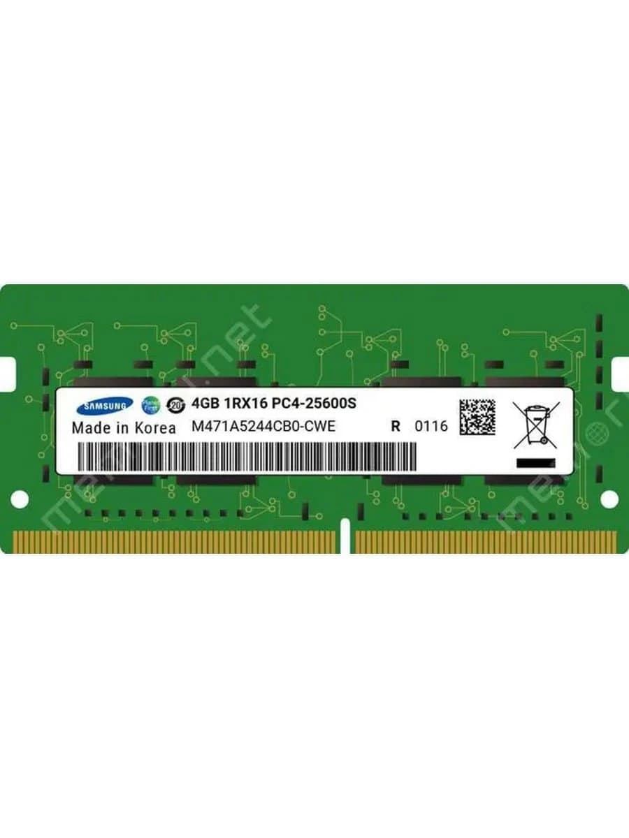 Оперативная память для ноутбука DDR4 SODIMM 4GB Samsung PC-4 (3200MHz) -S