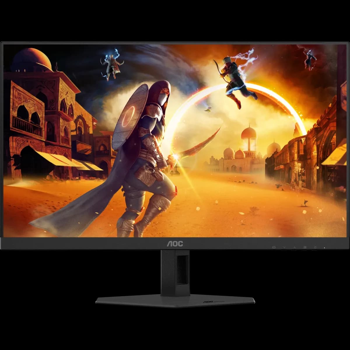 Монитор LCD 27" AOC 27G4HRE, Fast IPS, Black, 1920x1080, 200Hz, 80M:1, 300cd/m2, 178/178, 0,5ms, Tilt, G-SYNC Compatible, HDR 10, регулировка по наклону, динамики 2x2W, 2xHDMI и DP1.4, выход на наушники (HDMI, DP в комплекте)