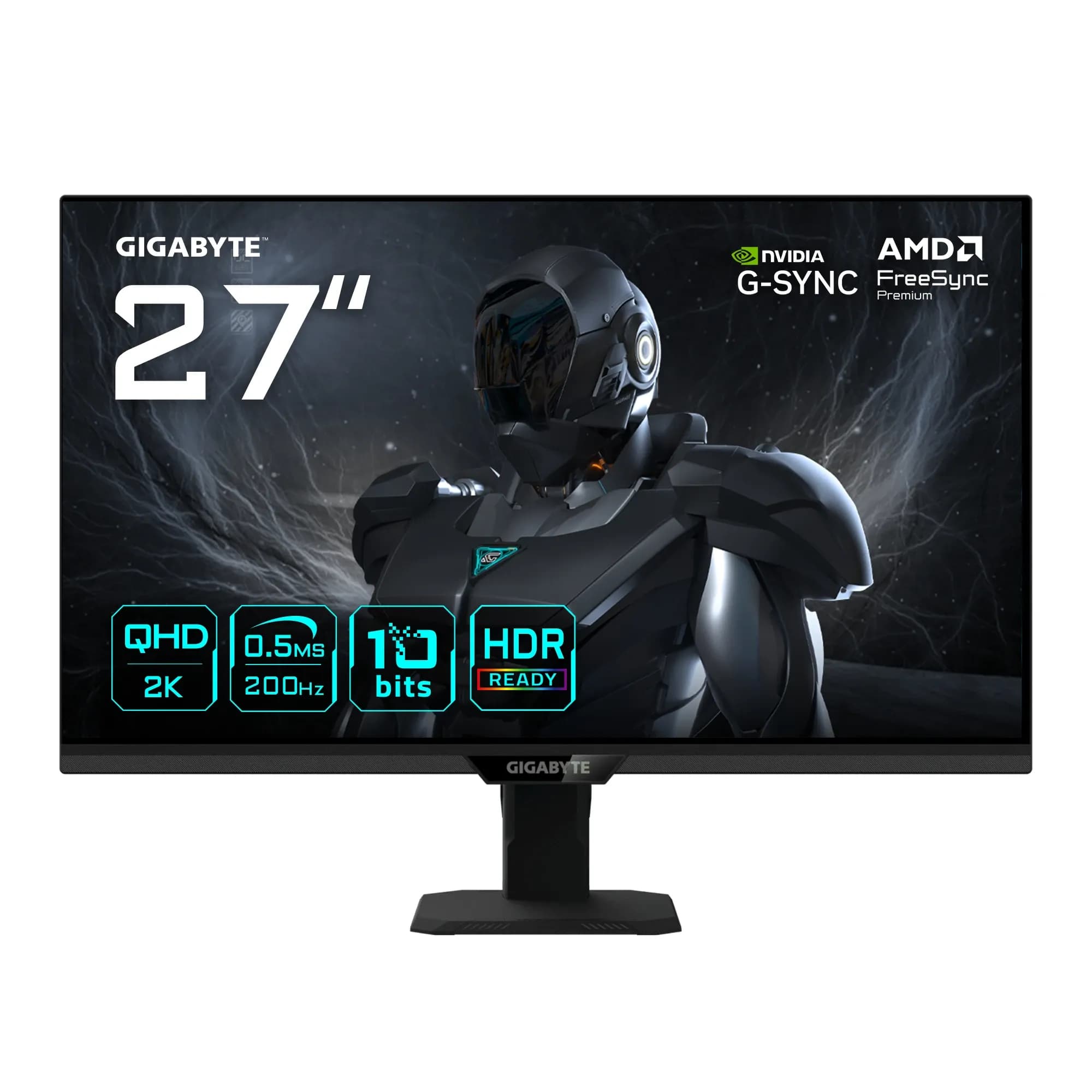 Монитор LCD 27" Gigabyte G27Q20T, IPS, Black, 2560x1440, 1000:1, 350cd/m2, 200Hz (OC 210HZ), 178/178, 0.5ms, 2xHDMI, DP, USB2.0, Headphone-Out