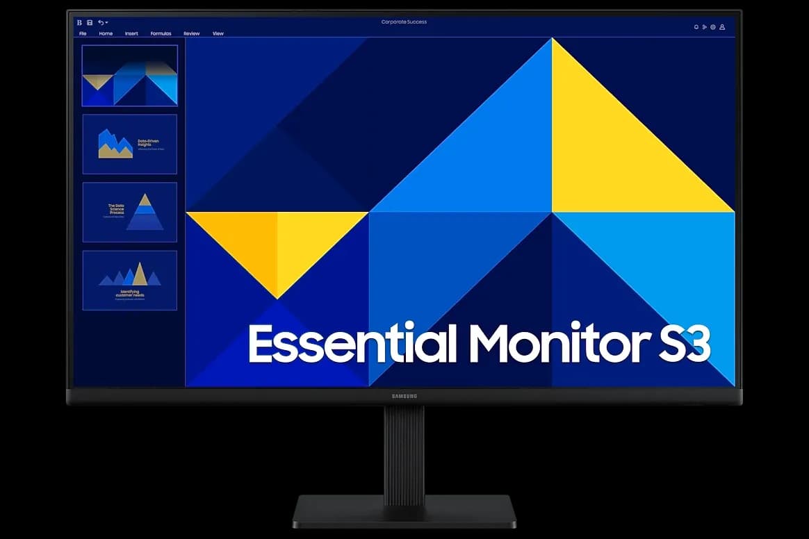 Монитор LCD 27" Samsung LS27D300GAIXCI, Essential S3, Black, IPS, 1920x1080, 3000:1 (Mega), 250cd/m2, 100Hz, 178/178, 5ms, VGA, HDMI