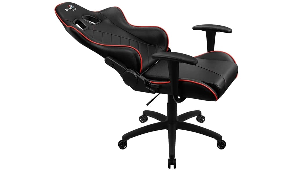 Gaming Chair AEROCOOL AC110 AIR BLACK 2D Armrest 65mm wheels PVC Leather