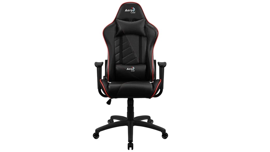Gaming Chair AEROCOOL AC110 AIR BLACK 2D Armrest 65mm wheels PVC Leather