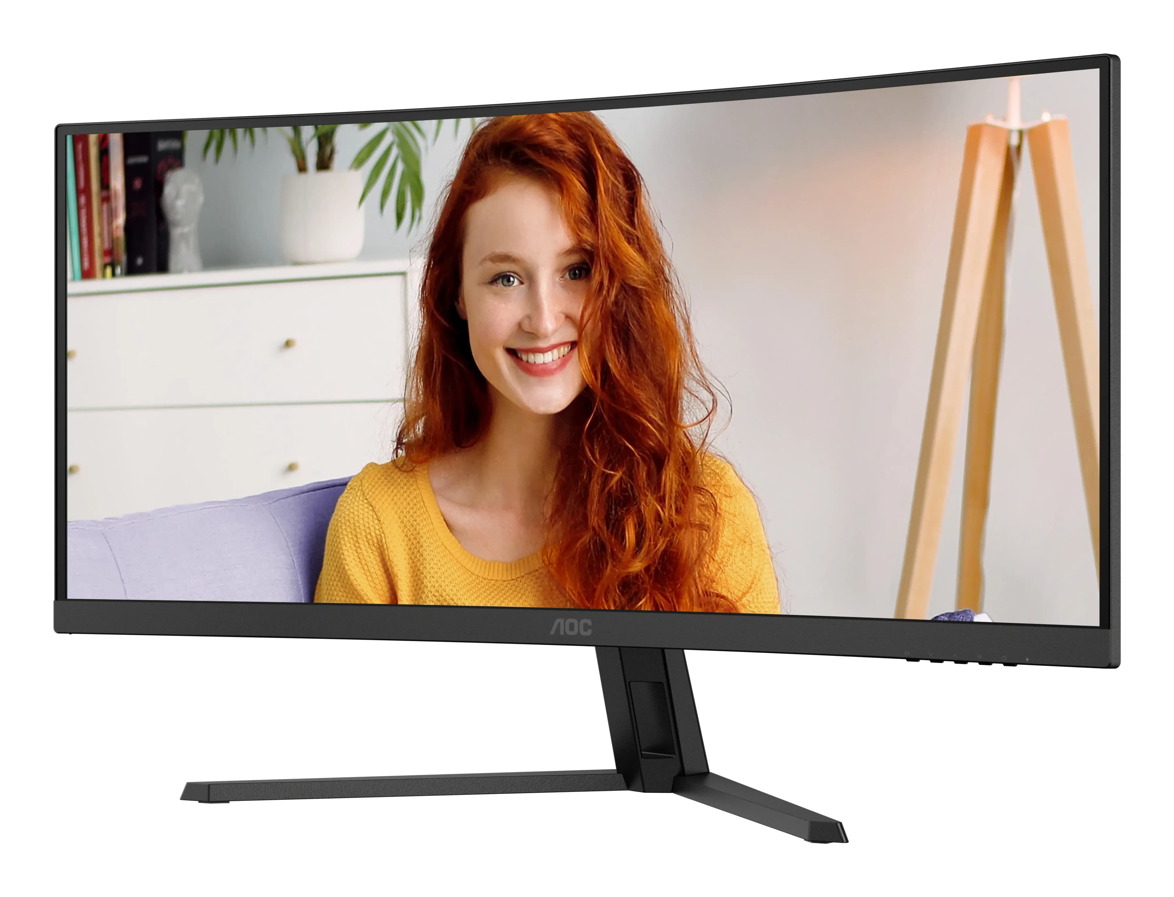 Монитор LCD 34" AOC CU34B3E, VA, Black, Curved, 3440x1440, 50M:1, 300cd/m2, 178/178, 1ms, 120Hz, HDMI, DP, Выход на наушники