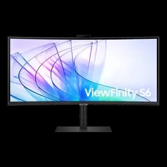 Монитор LCD 34" Samsung LS34C650VAIXCI, Изогнутый, ViewFinity S6, Black, VA, UWQHD (3,440x1,440), 3000:1 (Mega), 350cd/m2, 100Hz, 5ms, HDMI, DP, 2xUSB, USB-C, выход на наушники, 5 Мп IR камера, Колонки (2x2.5W)