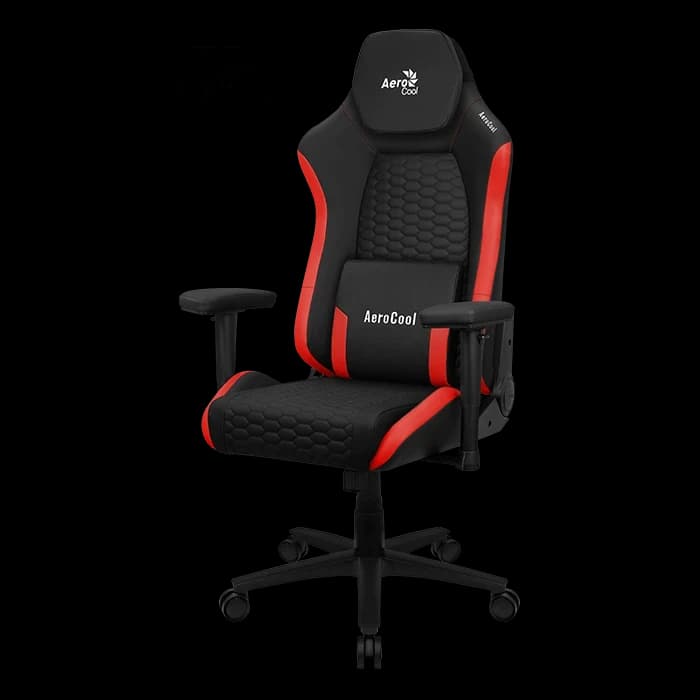 Gaming Chair AEROCOOL Crown PLUS BLACK&RED 4D Armrest 65mm wheels PVC Leather
