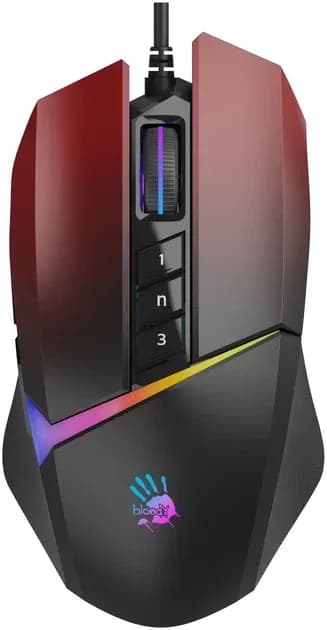 Мышь A4Tech Bloody W60 Max, чёрно-красная