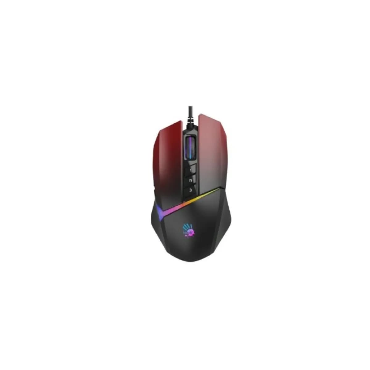 Мышь A4Tech Bloody W60 Max, чёрно-красная