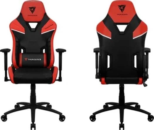 Gaming Chair ThunderX3 TC5 EMBER RED 3D Armrest 65mm wheels PVC Leather
