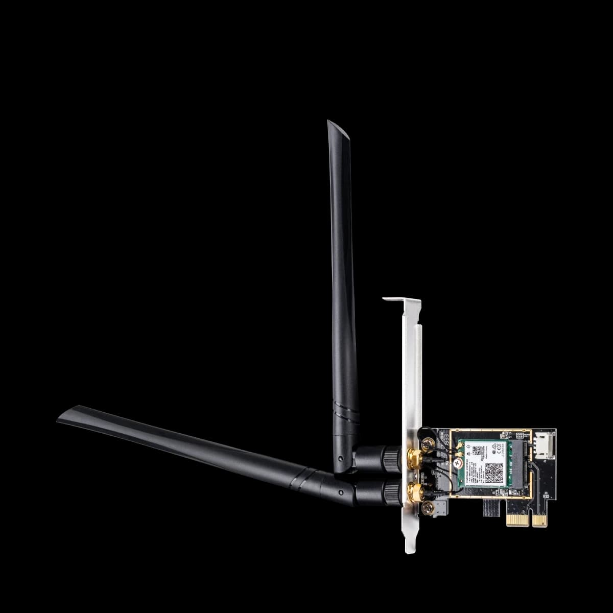 Беспроводной сетевой адаптер Wi-Fi CUDY WE3000 3000Mbps Wi-Fi 6 / Bluetooth 5.0 PCI Express Adapter, Intel AX200 module, 2T2R, 2402Mbps at 5GHz + 574Mbps at 2.4GHz, 802.11ax/ac/a/b/g/n, 2 detachable antennas, Ver 1.0