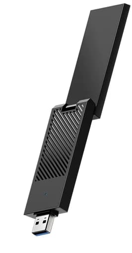 Беспроводной сетевой адаптер Wi-Fi CUDY WU5400 AX5400 Tri-Band Wi-Fi 6 / 6E USB 3.0 Adapter, 802.11ax/ac/a/b/g/n, 2402Mbps at 6GHz, 2402Mbps at 5Ghz, 574Mbps at 2.4GHz, USB 3.0