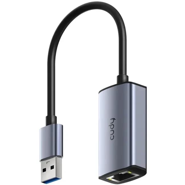 Переходник - сетевой адаптер CUDY UE10A USB-A на RJ45 Gigabit Ethernet, подключение без драйверов, Compatible with Laptop, MacBook, Surface, PC with Windows, XP, Mac/Linux