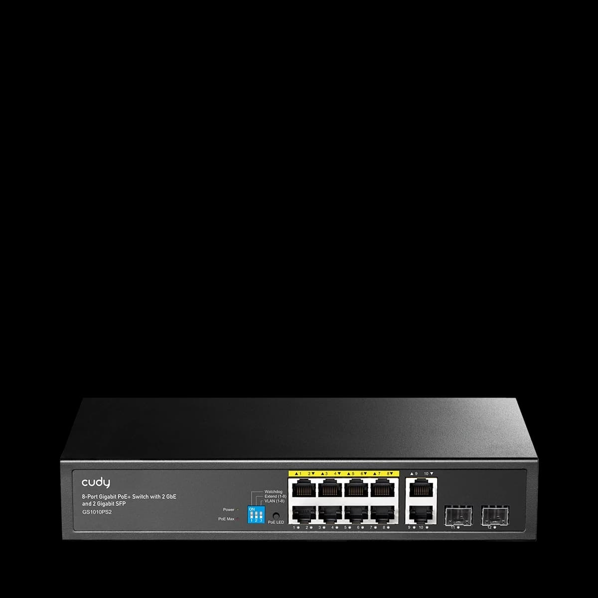 Коммутатор CUDY GS1010PS2 (PoE 120 Вт)