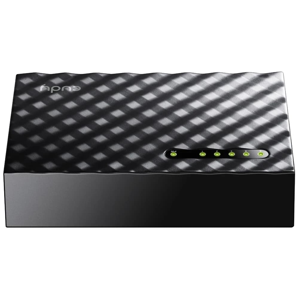 Сетевой коммутатор CUDY GS105D 5-Port Gigabit Desktop Switch, 5 10/100/1000M RJ45 Ports, IGMP Snooping, Loop Detection/Prevention, 802.1p/DSCP QoS, Desktop Plastic Case, Power Saving, Plug and Play, Wall-Mount